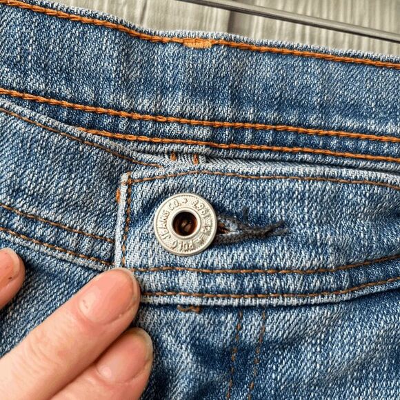 Y2K Polo Ralph Lauren Stretch Jeans Size 8 Cropped Denim Mid-Rise - Picture 5 of 8